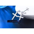 FANTASTIC! Cross Earrings With 11 0,75ct Simulated Diamonds