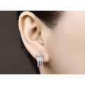 GORGEOUS!! Hoop Earrings With Simulated Diamonds