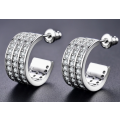 GORGEOUS!! Hoop Earrings With Simulated Diamonds