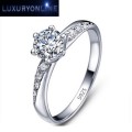 AMAZING! Ring With 9 2,00ct Simulated Diamonds Size 8; 9 US