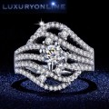 EXQUISITE!! Ring With 1,25ct Simulated Diamonds Size 7 US