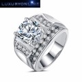 White Gold Filled Ring With 2,25ct Simulated Diamonds