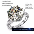AMAZING! Ring With Hand Crafted 2,9ct Simulated Diamonds Size 7; 8; 9 US