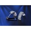 DAZZLING!  Drop  Earrings With 6 1,53ct Simulated Diamonds