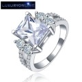 STUNNING! Ring With 25 1,38ct Simulated Diamonds Size 6; 8 US