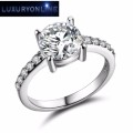 LOVELY! Ring With 35 1,25 Carrot Simulated Diamonds Size 7 US
