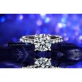 LOVELY! Ring With 35 1,25ct Simulated Diamonds Size 7; 8 US