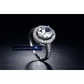 AMAZING! Ring With 32 2,00ct Hand Crafted Simulated Diamonds Size 6; 8 US