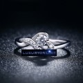 BEAUTIFUL! Ring With 10 1,27ct Simulated Diamonds Size 7 US