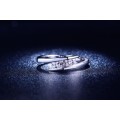 BEAUTIFUL! Ring With 3 1,25ct Simulated Diamonds Size 6; 8 US