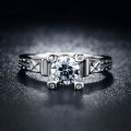 STUNNING! Eiffel Tower Ring With 1,75ct  Simulated Diamonds Size 6; 7 US