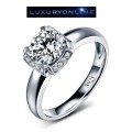 AMAZING! Ring With 1,75 Carat Hand Crafted Simulated Diamonds Size 6; 7; 9 US