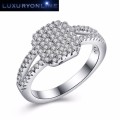 LOVELY! Ring With 1,25ct Simulated Diamonds Size 6; 7 US