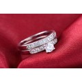 GORGEOUS! Hand Crafted 1,25ct Simulated Diamond Ring Set Size 7; 9 US