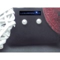 GORGEOUS! Round Simulated Pearl Stud Earrings