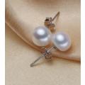 GORGEOUS! Round Simulated Pearl Stud Earrings