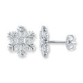 GORGEOUS! 1.25 Carat Simulated Diamond Snow Flake Stud Earrings