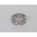 BEAUTIFUL! Ring With 1,25 Carat Simulated  Diamonds Size 7 US / N 17