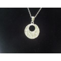 CAPTIVATING! Round Necklace And Earring Set With 1,25 Carat Simulated Diamonds