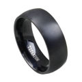 100% 8 mm Pure Titanium Ring Size 10; 11US (BLACK)