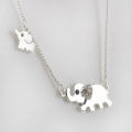 BEAUTIFUL! Elephant Pendant With Simulated Diamond Necklace