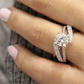 DAZZLING! Hand Crafted Ring With 29  0.75 Carat Simulated Diamonds Ring Size 6; 7; 8; 9 US
