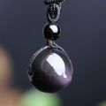 Weaving Necklace Obsidian Stone Buddhist Lucky Charm