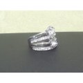 LOVELY! Ring With 1,25 Carrot Simulated Diamonds Size 6 US