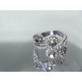 AMAZING! Ring With 1,75 Carat Simulated French Lilac And White Diamonds Size 6 US