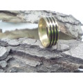 AWESOME! ! 8 mm Black & Gold 100% Titanium Ring Size 12 US