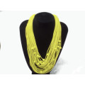 AMAZING! Hand Crafted African Bead Necklace (Yellow) 28 cm