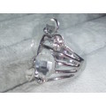 STUNNING! Ring With 2.00 Carat  Simulated Diamonds Size 8 US