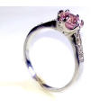 AMAZING! 1,25 Carat Simulated White And Pink Diamond Ring Size 10 US