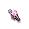 AMAZING! 1,25 Carat Simulated White And Pink Diamond Ring Size 10 US