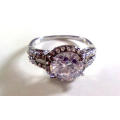 AMAZING! Ring With 1.75 Carat Simulated Diamonds Size 10 US
