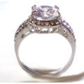 AMAZING! Ring With 1.75 Carat Simulated Diamonds Size 10 US