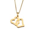 100% Genuine Titanium Double Heart Necklace **R 499** (GOLD)