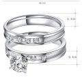 100% Pure Titanium Round Brilliant Cut Ring Set With Simulated Diamonds *R 1 399* Size 10 US / T /20