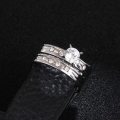 Retail Price: R 2 699 Titanium Round Brilliant Cut Ring Set Size 10;11 US