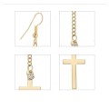 CHARMING! Cross Drop Earrings With Simulated Diamonds **R 299** (SILVER)