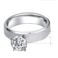 Titanium Princess Cut Ring With Simulated Diamond *R 999* Size 6; 8; 10; 11 US