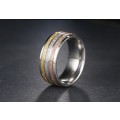 AWESOME! ! Frosted 100% Titanium Ring 8 mm Silver, Rose Gold & Gold *R 899* Size 7; 9; 11 US
