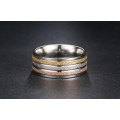 Retail Price:R1 199 (NEVER FADE) Frosted Titanium Ring 8 mm Silver, Rose Gold & Gold Size 11 US