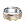 AWESOME! ! Frosted 100% Titanium Ring 8 mm Silver, Rose Gold & Gold Size 10 US / T / 20