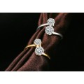 RETAIL PRICE: R 2 399 Titanium Princess Cut Ring With Simulated Diamonds Size 8 US