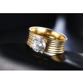 SPARKLING! 100% Titanium Princess Cut Ring With Simulated Diamond Size 8; 9; 10 US