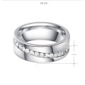 Retail Price R 2 199 Titanium  8 mm  Ring With Simulated Diamonds Size 7;8;9;10;11 US