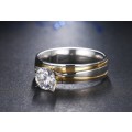 Titanium Princess Cut Ring With Simulated Diamond *R 999* Size 6; 10; 11 US