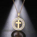 Titanium Cross Necklace With Simulated Diamonds 45 cm**R 699** (GOLD)