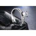Retail price: R 2 399 Titanium 4 mm  Princess Cut Ring With Simulated Diamonds Size 7;8;9;10;11 US